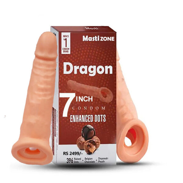 7 Inch Dragon Condom Skin Colour